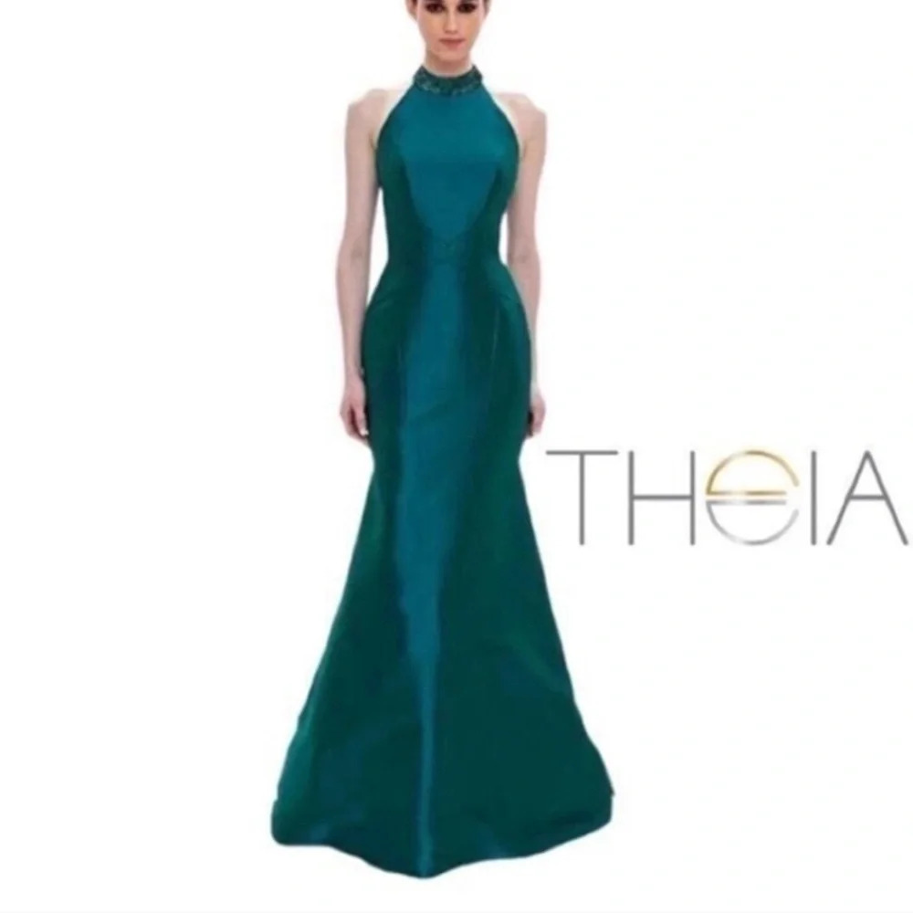 Embellished Theia Ball Formal Gown